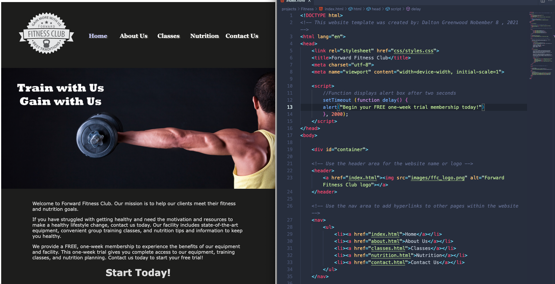 Screenshot of Forward-Fitness-Club site